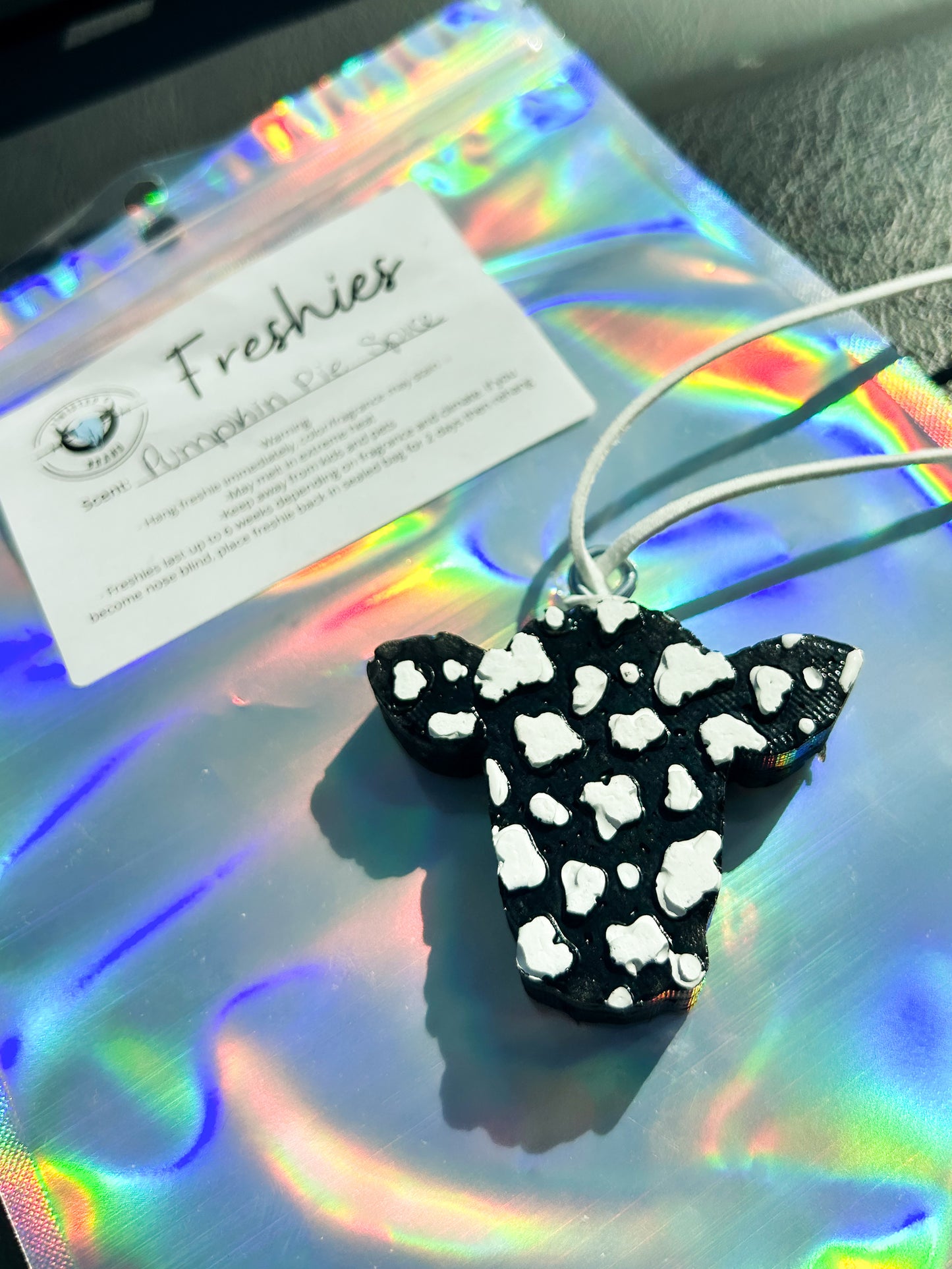 Cow Head with Cow Print Freshie