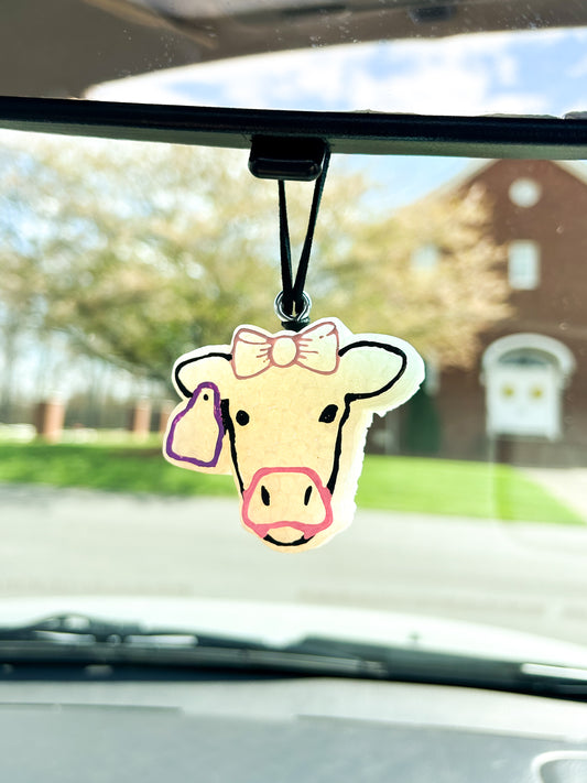 Cow Head with Ear Tag Freshie